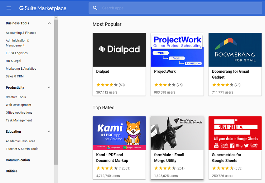 G Suite Marketplace